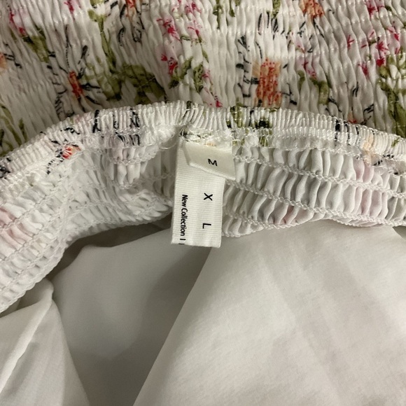 EXLURA Womens Floral Ruffle Sun Dress Sundress Tiered Square Neck Long Sleeve M. - Picture 8 of 10